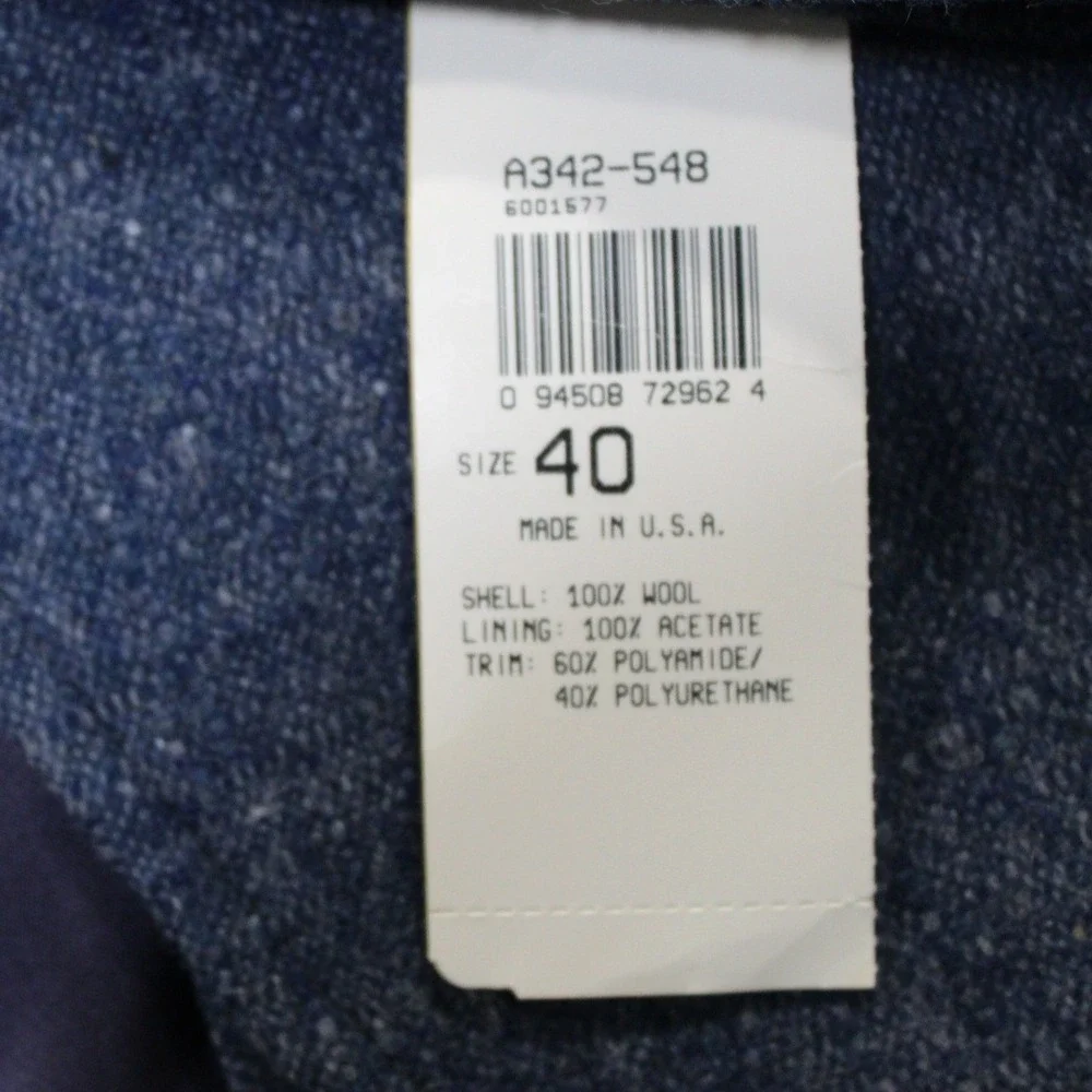 NWT Vintage Pendleton Wool Blazer Jacket Mens‎ Size 40 Blue Tweed Made in USA